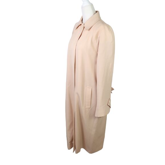 Vintage 80s cream tan wool mid length coat 12 - Picture 4 of 10
